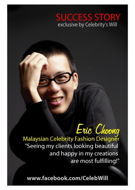 Eric Choong, Celebrity Fashion Designer